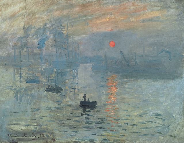 Claude Monet's Impression, soleil levant (Impression, Sunrise) painted in 1872
